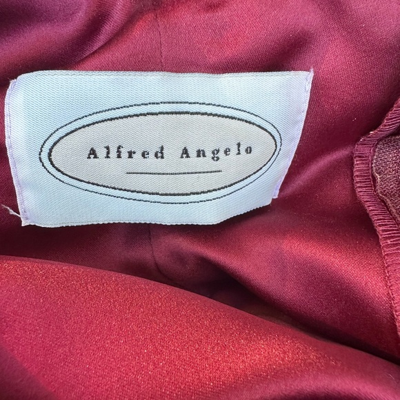 Alfred Angelo Burgundy Prom / Bridesmaid Gown - Picture 4 of 7
